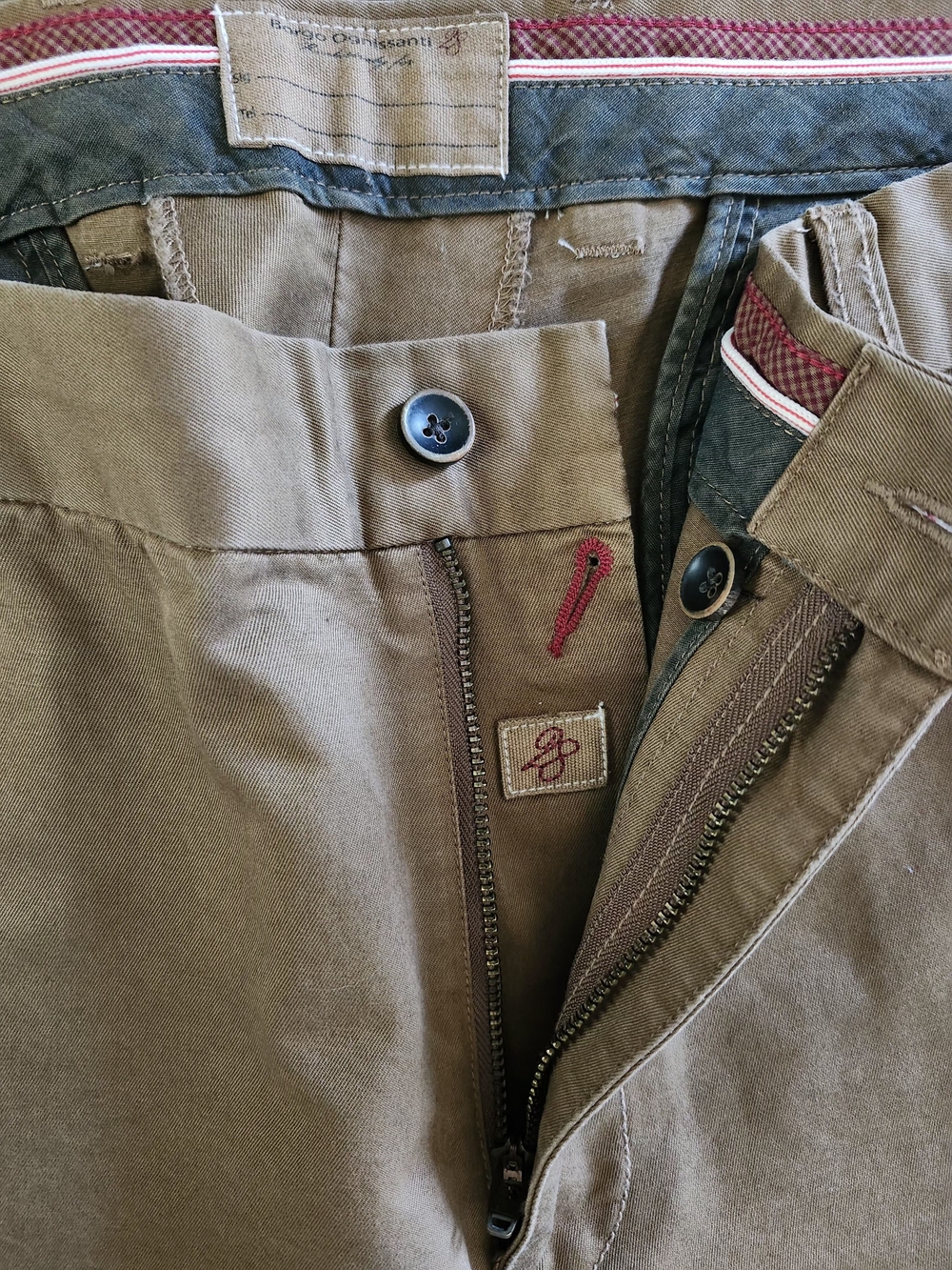Borgo28 Men's Khaki Cotton Casual Chinos